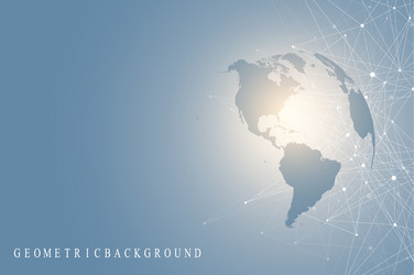 Global Network Data Visualization vector image