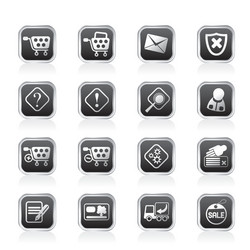 Online shop icons vector