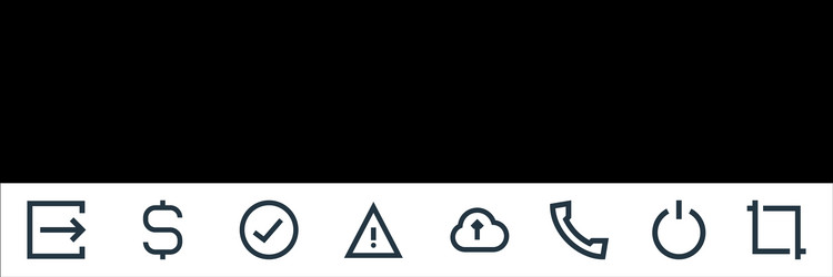 user interface line icons linear set quality vector image