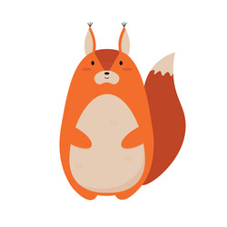 A cute cartoon character squirrel art vector