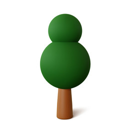 tree isolated on a white background 3d rendering vector image