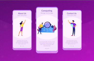 big data app interface template vector image