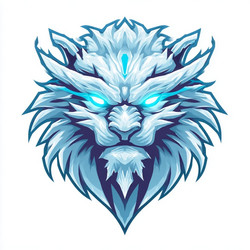 fierce lion custom esports logo Vector Image