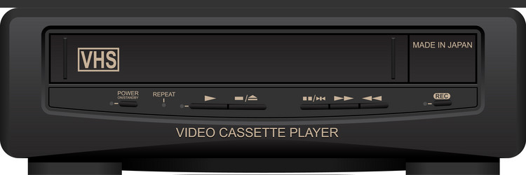 Videocassette vhs tape Royalty Free Vector Image