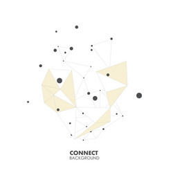 abstract polygonal with connecting dots and lines vector