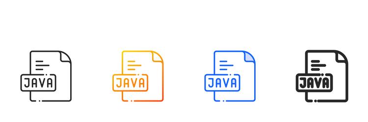 java iconthin linear gradient blue stroke vector image