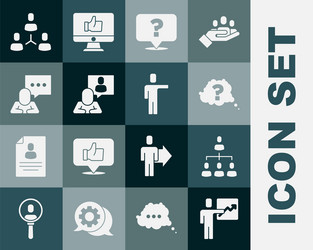 Set team leader hierarchy organogram chart vector