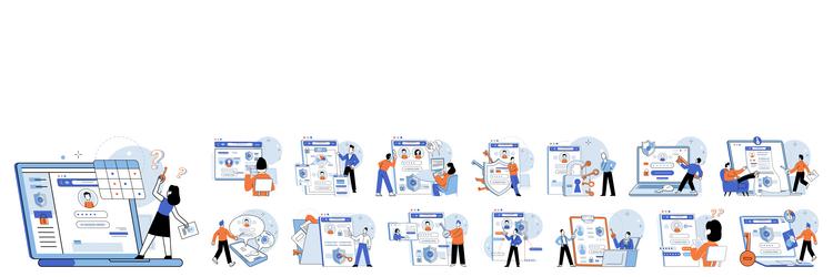 account login development secure system vector image