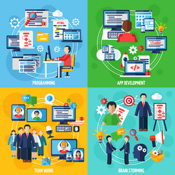 programmer 2x2 design concept vector image
