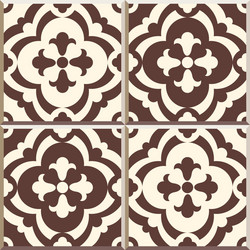 Retro floor tiles pattern set of four patterns vector