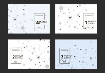abstract composition with connect dots and lines vector image