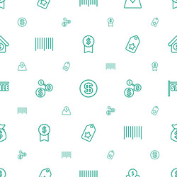 Price icons pattern seamless white background vector