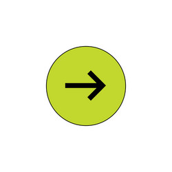 right web button iin circle stock isolated vector image