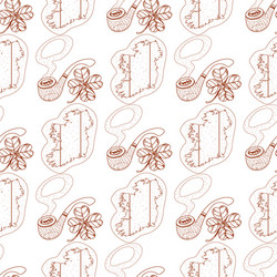seamless pattern with a pipe and contour map vector image
