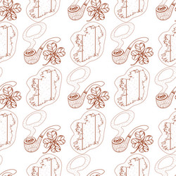 Seamless pattern with a pipe and contour map vector