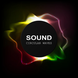 sound wave radial equalizer dynamic volume vector image
