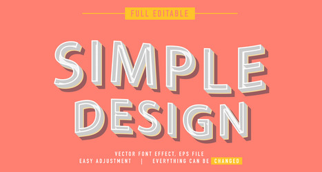 text effects that can be easily edited retro vector image