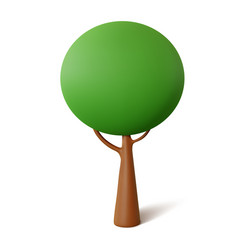 tree isolated on a white background 3d rendering vector image