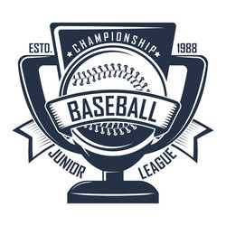 Baseball Badge Championship Logo Vector Image
