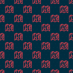 red line location forest on a map icon vector image