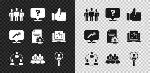set users group question mark hand like project vector image