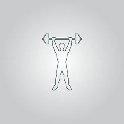 Strong man icon of fitness vector