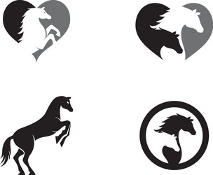 Horse Logo Template - Equestrian Style Vector Image