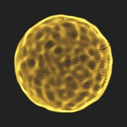sphere consisting of points abstract globe grid vector image