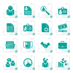 Stylized employment and jobs icons vector