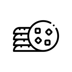 cookies icon thin linear style design isolated vector image