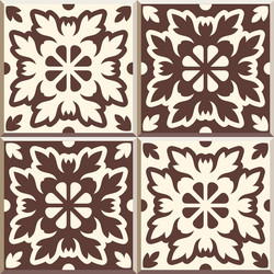 retro floor tiles pattern set of four patterns vector image