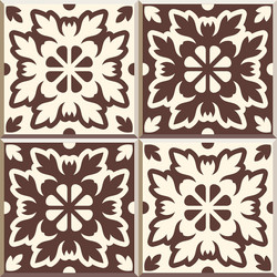 Retro floor tiles pattern set of four patterns vector