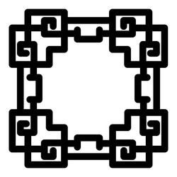 square frame is creating a geometric shape vector image