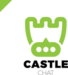 castle shield simple minimalist logotype secure vector image