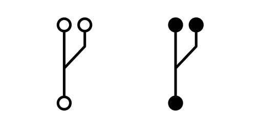code branch icon set vector image