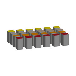 isometric block row color cube contrast vector image