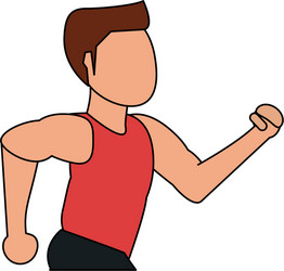 man avatar running icon image vector image