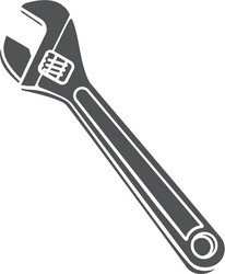 Plumbing water wrench glyph icon vector