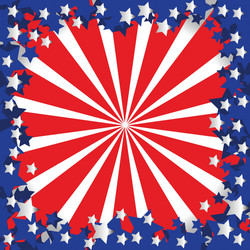 Stylized American Flag Burst Vector Image