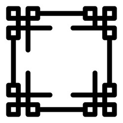 black square frame with geometric pattern on each vector image