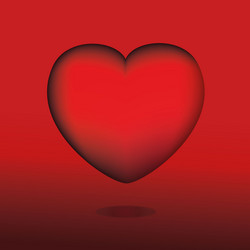 Icon like and red heart in a minimalistic cartoon vector