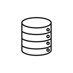 information database icon perfect for data vector image