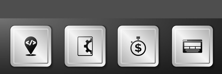 set front end development web time is money vector image