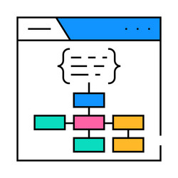 structured data markup seo icon color vector image