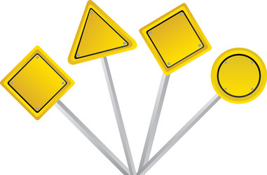 Emblem warning notice in blank Royalty Free Vector Image