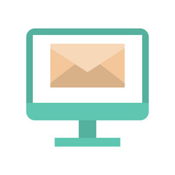 envelope on computer screen message and email vector image