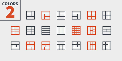 Layout ui pixel perfect well-crafted thin vector