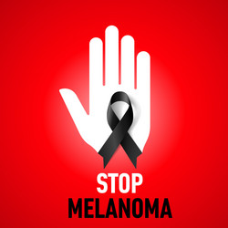 Stop melanoma sign vector