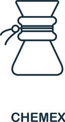 Chemex icon thin line symbol design from coffee vector