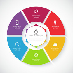 Pie chart infographic template 4 options Vector Image